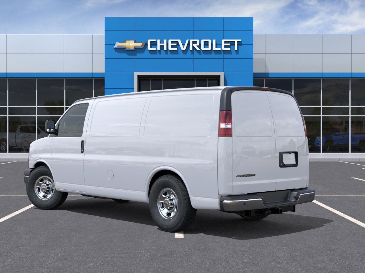 2026 Chevrolet Express Cargo — rear three-quarter view
