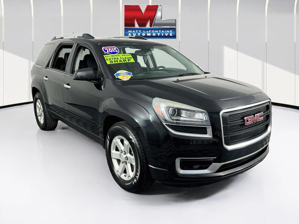 2015 GMC Acadia — rear three-quarter view