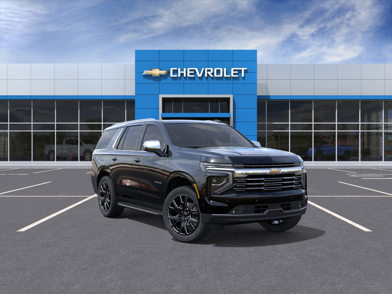 2026 Chevrolet Tahoe Premier in Black — front three-quarter view