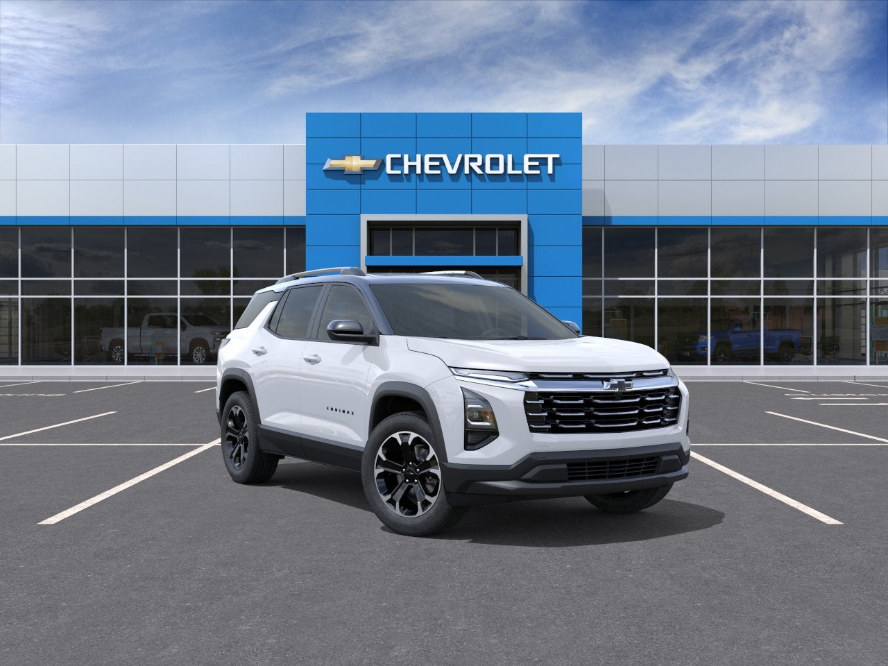 2026 Chevrolet Equinox LT in Summit White — front three-quarter view