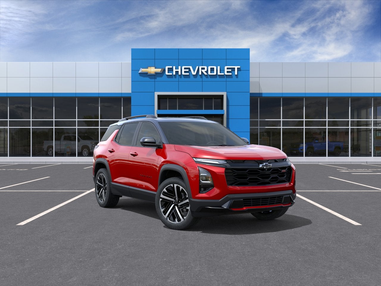 2027 Chevrolet Equinox AWD RS in Radiant Red Tintcoat — front three-quarter view