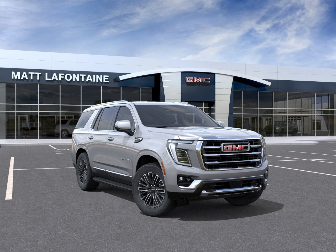 2026 GMC Yukon Elevation in Sterling Metallic — front three-quarter view