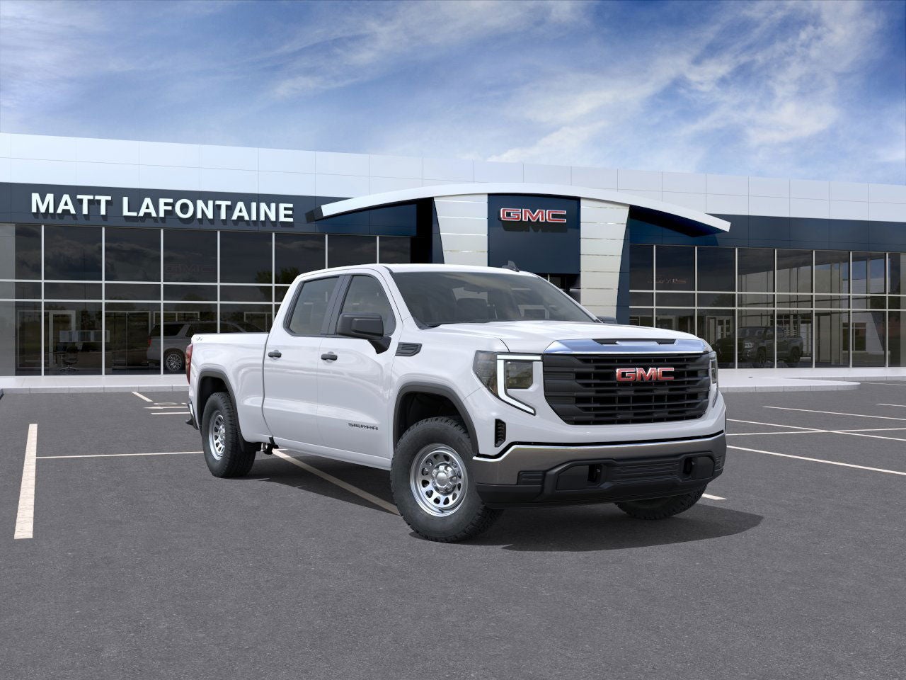 2026 GMC Sierra 1500 Pro in Summit White — front three-quarter view